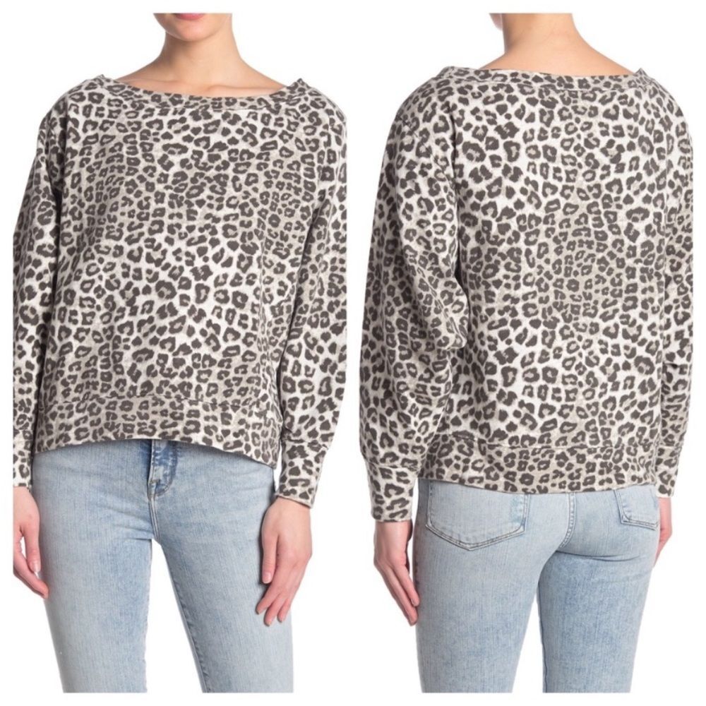 Good American Cheetah Print Pullover NWT